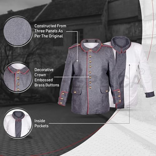 warreplica WWII German Army Waffenrock/Feldrock M07/10 M1907/10 Field Tunic WWII Prussian Tunic Reproduction Coat