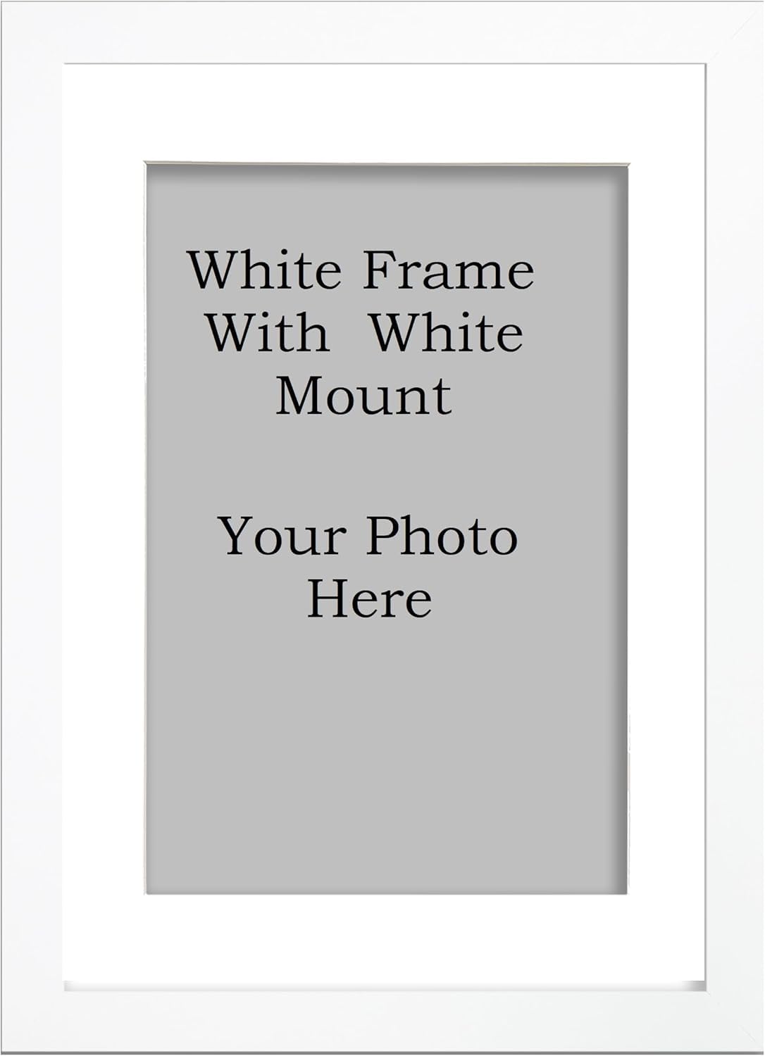 Black,White,Oak,Picture,Photo,Poster Frames With White Mount (White Frame With White Mount, A5 Frame For A6 Picture Size)