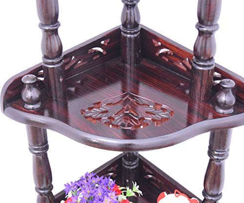 Image of Antique Open Bookcase (Mango Wood, Antique Finish, Brown)