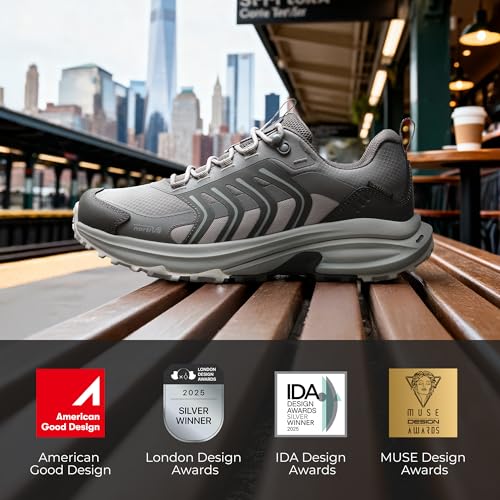 Image of NORTIV 8 Men's Waterproof Hiking Shoes Non-Slip Lightweight Travel for Walking Comfort Outdoor Trekking Camping Climbing Daily Fashion Sneakers Armadillo FieldLite