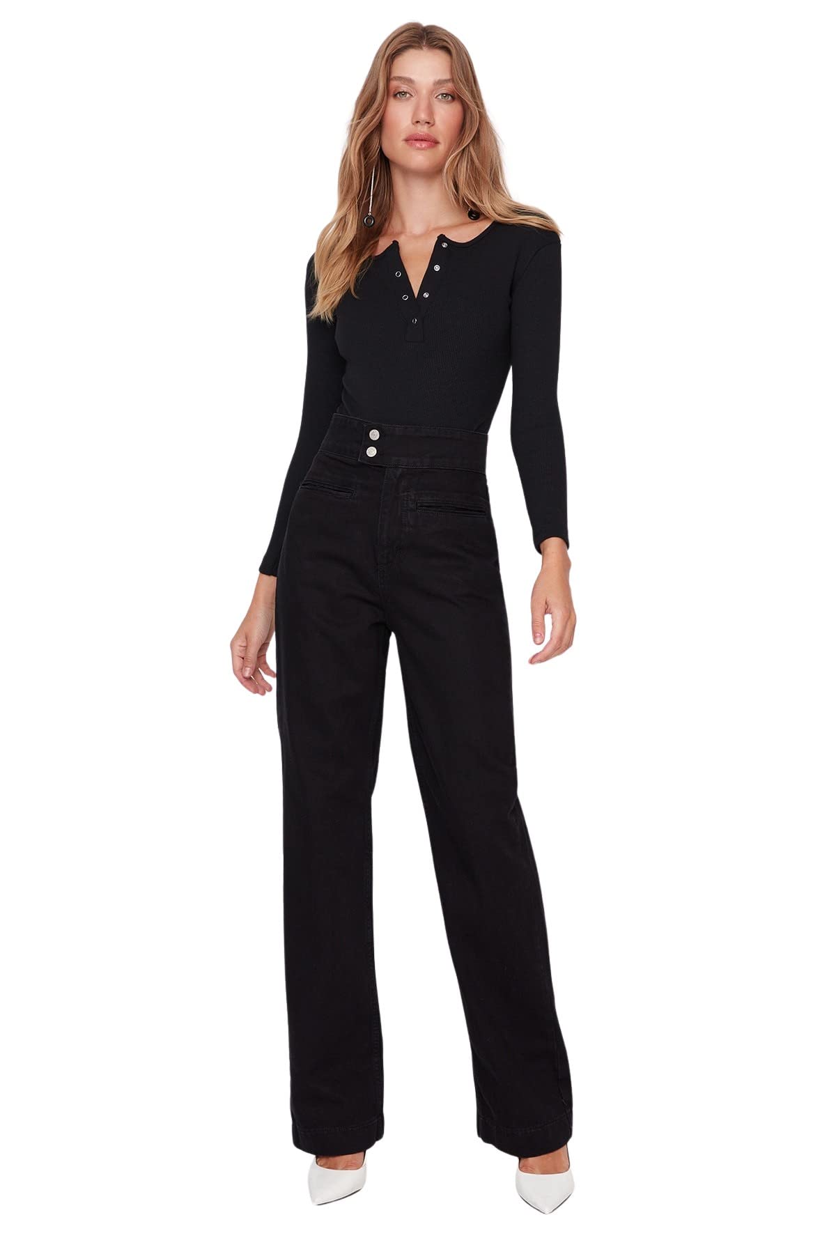 Trendyol Jeans - Black - Wide Leg