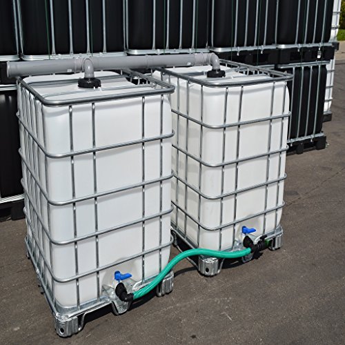 Preisvergleich Produktbild IBC Tank - Anlage, auf Stahl / PE-Palette, 2000L mit Schlauch
