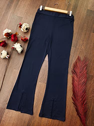 Image of Leriya Fashion Women's Western Trouser Pant | Solid Stretchy Lycra Tapered Trousers with 2 Front Pockets | Regular Fit Trouser for Professionals | Casual | Wear for Ladies