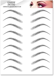 S.A.V.I 9 Pairs 3D Natural Look Eyebrow, Black Color, Long Lasting Upto 4 Days, Waterproof Eyebrow Temporary Tattoo Sticker - 1 Sheet - #1BK-FBA1-picture-33