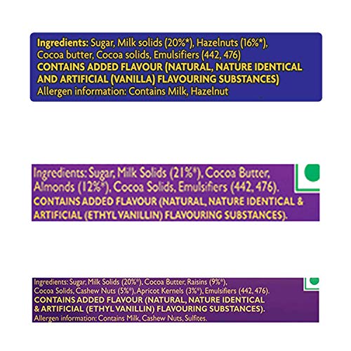Cadbury Dairy Milk Silk Small Chocolates Combo (2 X Silk Roast Almond With Whole Nuts 58G, 2 X Silk Hazelnut 58G And 2 X Silk Fruit And Nut 55G), 342 Grams