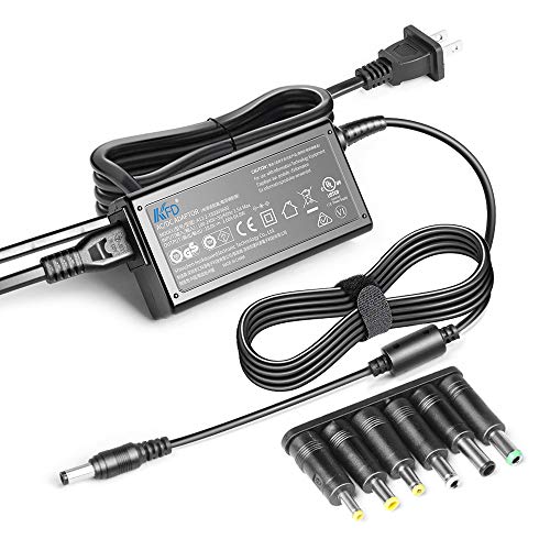 KFD 18V Universal AC Power Charger DC 2.69A (2.5A/ 2A/ 1.5A/ 1A/ 0.5A Compatible) Barrel DC Plug 5.5x2.1mm with 6 Tips 6.5x4.4mm/ 6.5x3.0mm/ 5.5x2.5mm/ 4.8x1.7mm/ 4.0x1.7mm/ 5.5x3.0mm Power Supply
