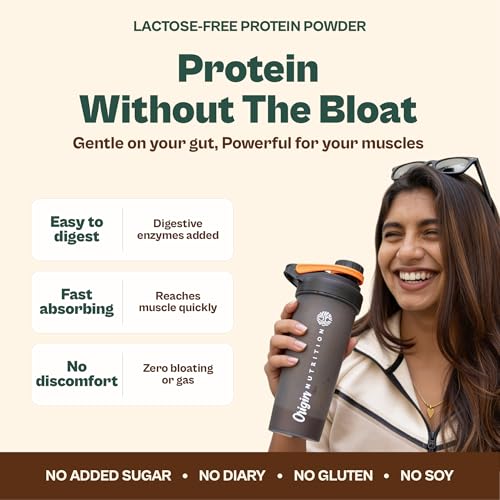 Image of Origin Nutrition Plant Based Protein Powder | 100% Vegan Dairy Free Supplement | Kulfi Flavour with 25g Protein Per Serving | Muscle Recovery & High Protein Fitness Nutrition Drink (20 Servings)