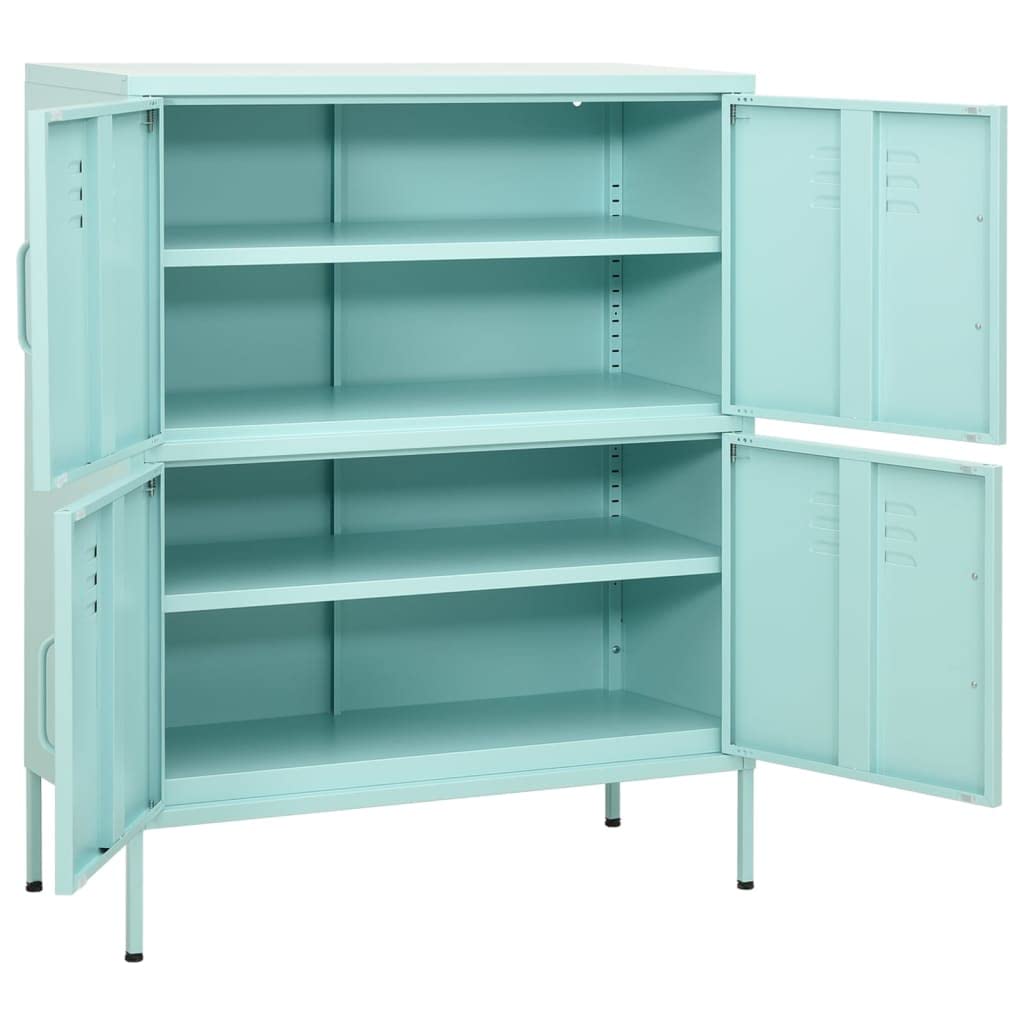 Armadio Archivio Schedario Armadio Ufficio Metallo Armadietto Menta 80x35x101,5 cm in Acciaio Per dipendenti casa ufficio scuola palestra