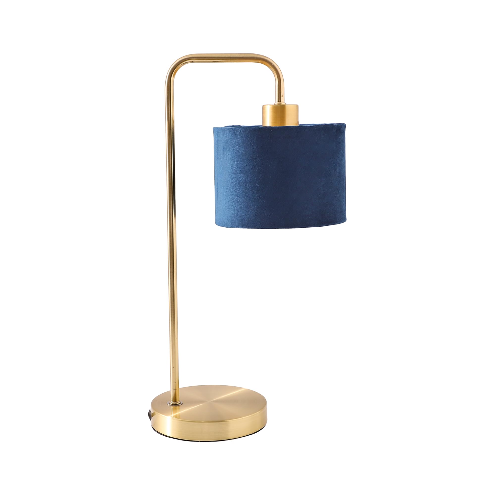 Kuber Industries Aesthetic & Modern Warm Light Bedroom Lamp for Side Table | Office & Desk Table Lamp for Living Room and Home Decor | House Warming Gifts | Golden & Blue-58434 1
