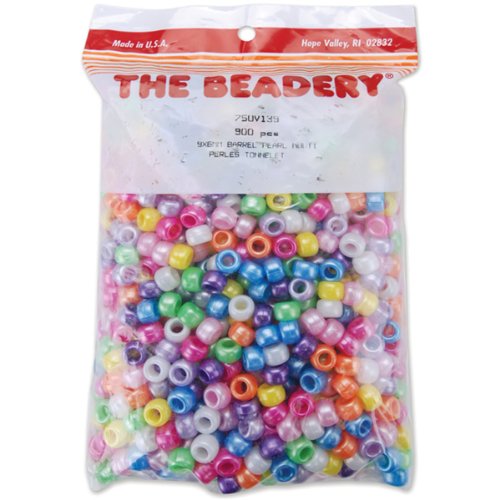 The Beadery Pony Beads 6x9mm, 900/Pkg: Pearl Multi