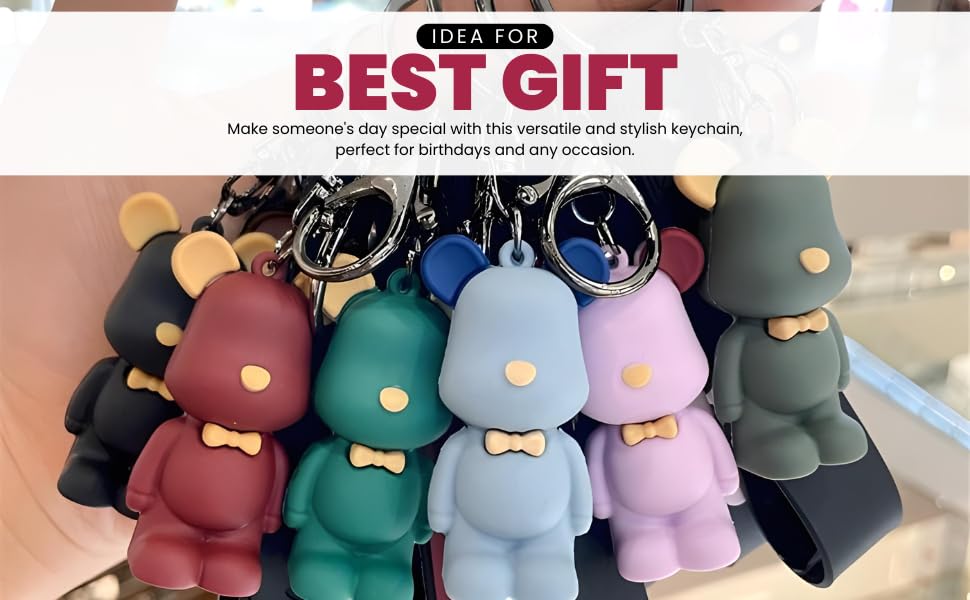 Image of Keychain for Kids & Adults | Cute Pendant Teddy Bear Keyring for Girls & Boys | Trendy Designer Keychain for Gifting | Stylish Teddy Keyring for Bags, Keys & Accessories