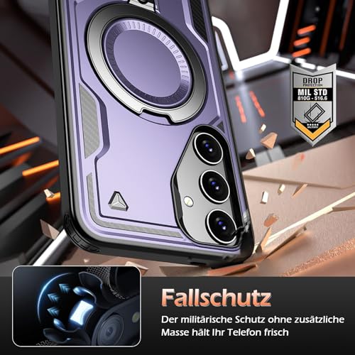 Image of for Samsung Galaxy S25 FE Case Magnetic with Stand, with Mag-Safe, with Screen Protector, Wireless Charging, Shockproof for Samsung S25 FE 5G Phone Case, Ring Holder Phone Cover, for Samsung S25 FE