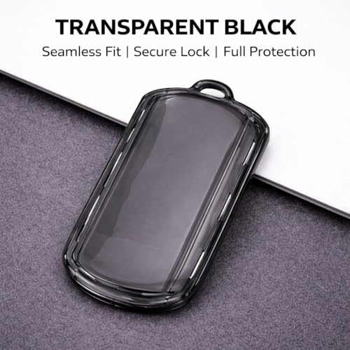Image of JVCV Soft TPU Transparent Key Cover Compatible with Tata Sierra, Safari Petrol, Harrier Petrol, Curvv & Curvv EV Push Button Start Smart Key | Glossy Anti-Scratch Car Key Shell Protector (2 Pack).
