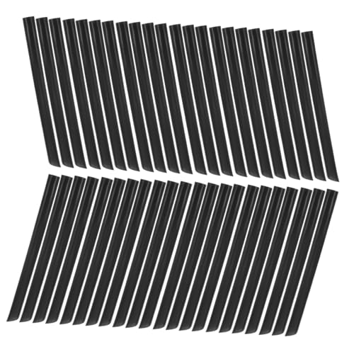 KICHOUSE 100 unidades Pitillos Descartables Negros 19 cm miniatura 1