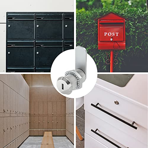 Evan 5 Pack Cam Locks Keyed Alike, File Cabinet Lock With Keys,1-1/8" Cabinet Cam Lock For Secure Files Drawers Mailbox Rv Camper Door Storage Tool Box Replacement Locks #TOP3