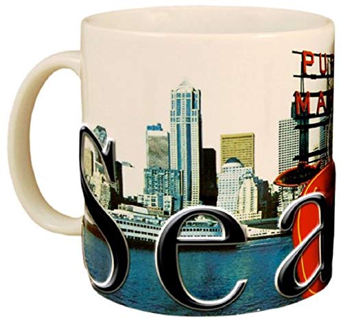 Taza de café Americaware Seattle 18oz color relief miniatura 2