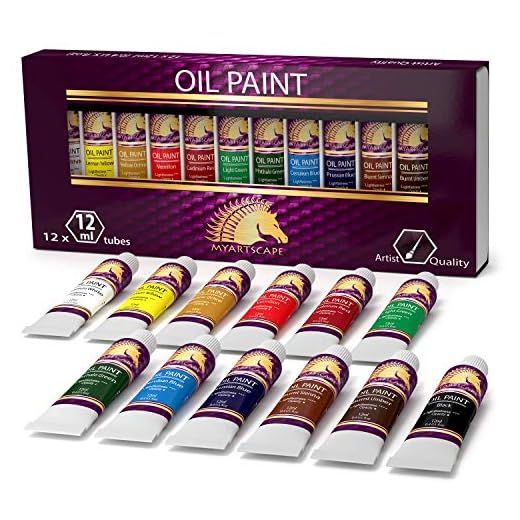 Oil Paint Set - 12ml x 12 Tubes - Artists Quality Art Paints - Oil-Based Color - Professional Painting Supplies - MyArtscape