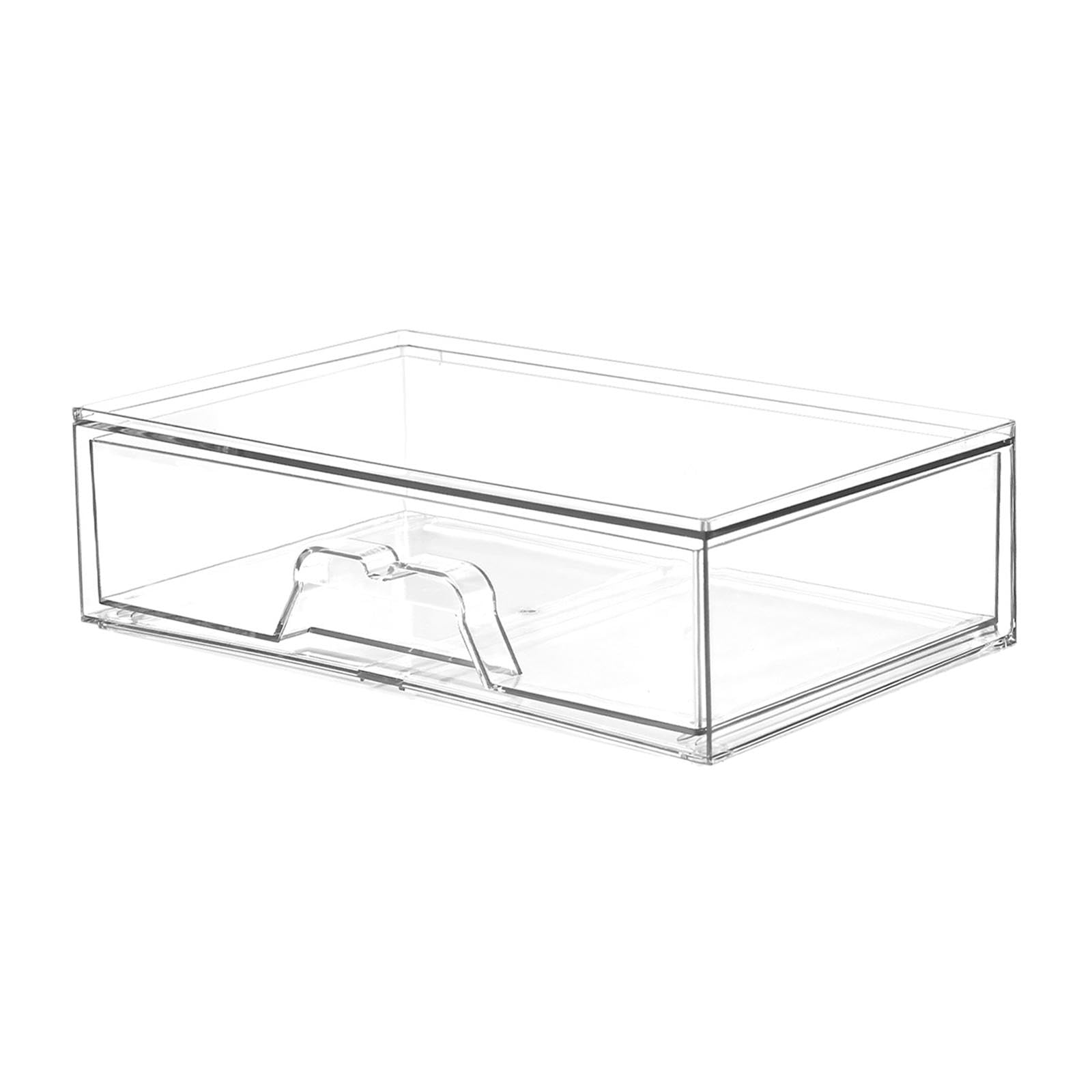 misppro Organizador de joyas de perfume cosmético de escritorio, multifuncional, apilable, resistente al polvo, caja de almacenamiento de suministros de belleza, 1 pieza
