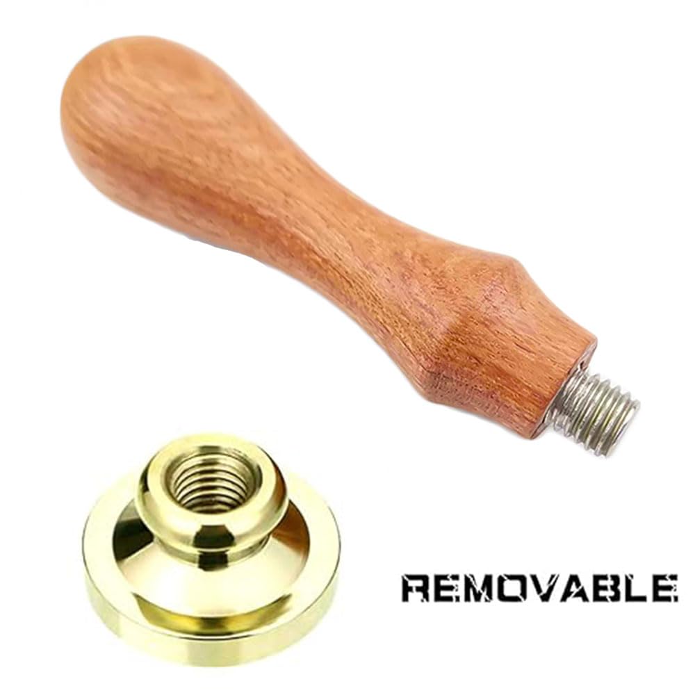 ANBOSE Letter E Wax Seal Stamp Set, Copper Seal, 3Pcs Wax Seal Sticks, 1Pcs Melting Spoon, 2Pcs White Candles - Image 4