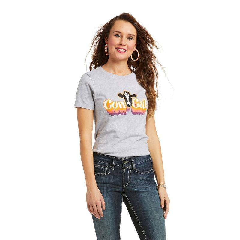 Ariat Retro Cow Gal Tee t-shirt de mode équestre à manches courtes imprimé rétro femme