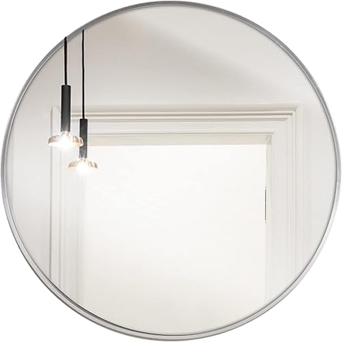 WORDFUN Espejo de baño redondo para pared, espejo decorativo para pared, espejo redondo para pared, pintura Respetuosa Con El Medio Ambiente Sin