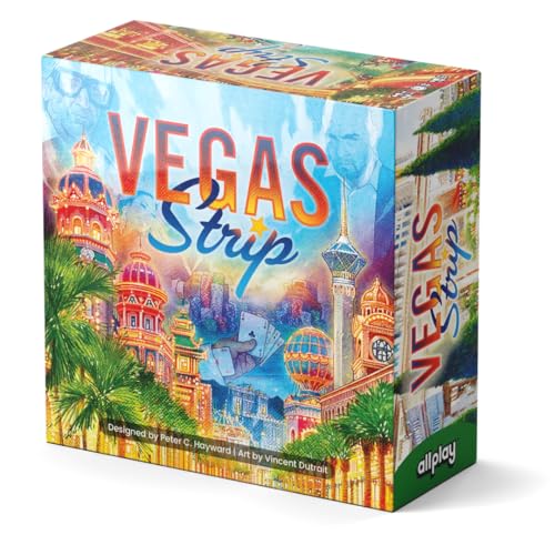 Allplay Vegas Strip Board Game for Adults and Families - Take Big Gambles, Bluff with Your Friends - Know Secrets About Corrupt Casinos - Team Mode...