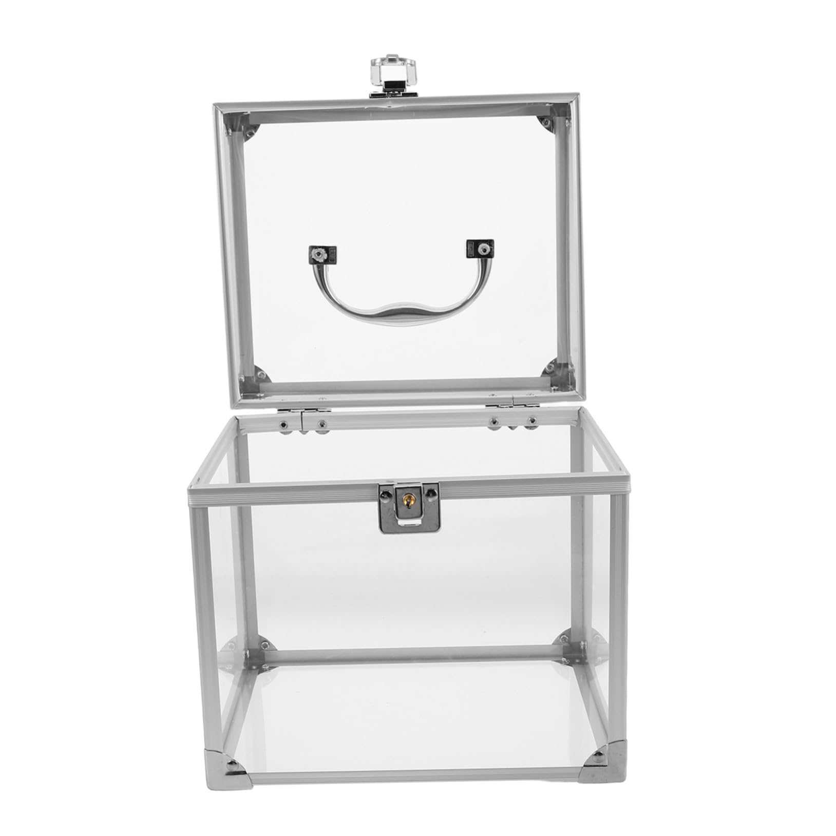 Gadpiparty Porta Dischi in Vinile con Scatola Trasparente in Acrilico Custodia per Album da Scrivania con Maniglia Contenitore per CD e Dvd Organizzatore per Casa e Studio