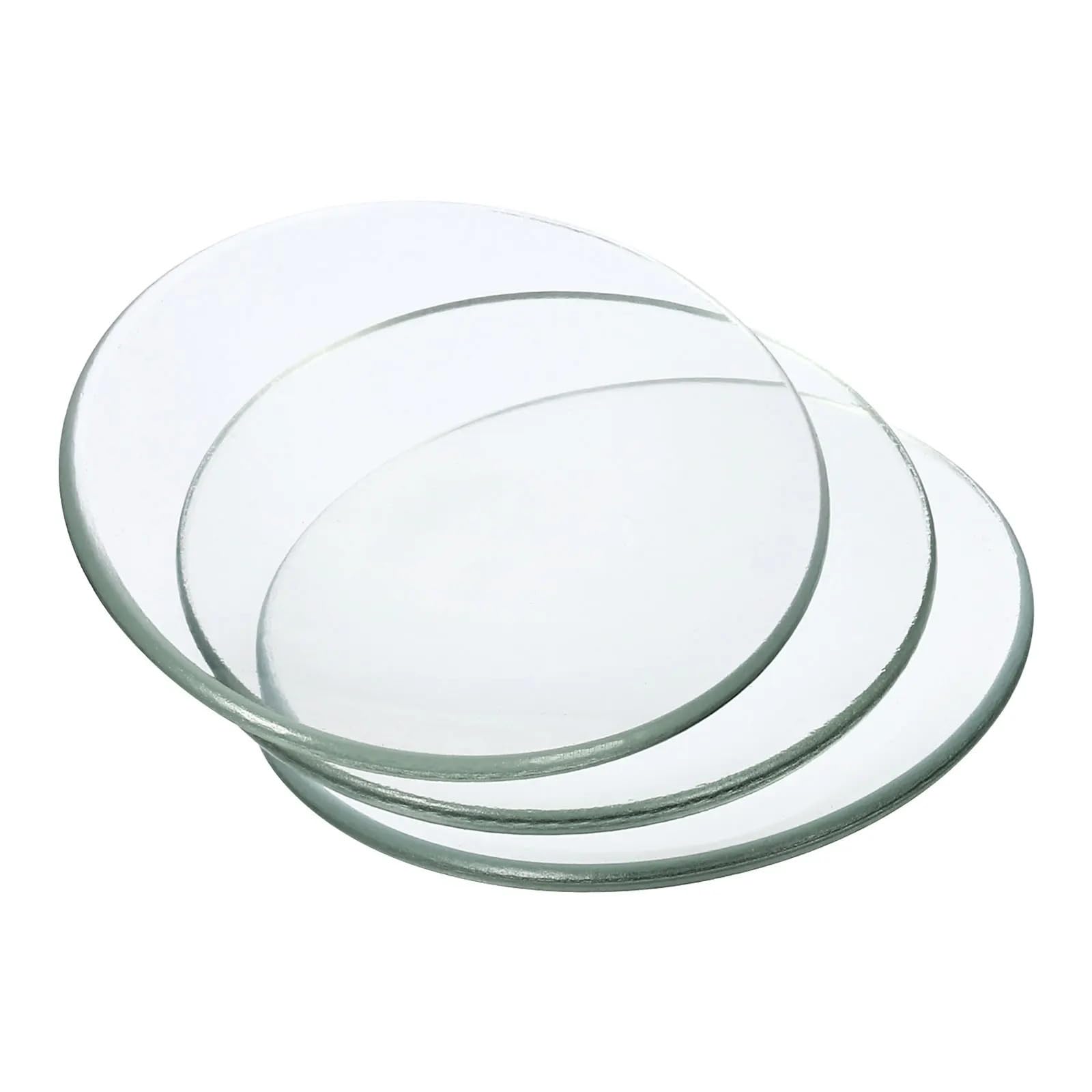 Tapa de Vidrio de Laboratorio con Bordes Lisos y Arco Biselado. Material de Vidrio de Laboratorio. Plato de evaporación de 50 a 150 mm de diámetro.(120mm 4Pcs)