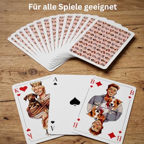 Karten Garten Spielkarten Hunde-Edition | 55 Karten inkl. 3 Joker | Made in Germany, CO₂-neutral gedruckt & plastikfrei produziert | Kartenspiel mit Hunderassen | Geschenk für Hundeliebhaber