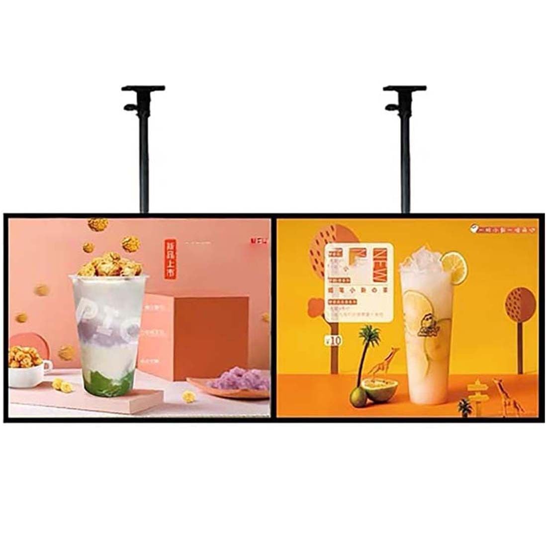 Scatola luminosa per menù a LED per ristoranti e camion alimentari, espositore pubblicitario da parete sottile, porta poster elettronico digitale, cartellone per le affissioni illuminato 50 x 80 cm
