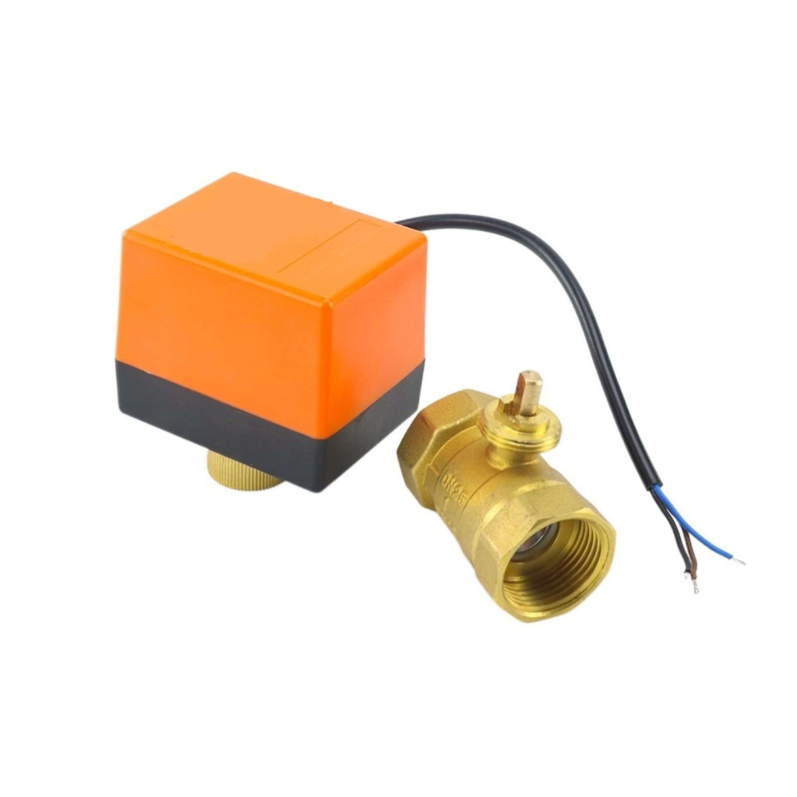 Válvula de bola, Válvula De Bola Eléctrica 1/2" 3/4" 1" 1-1/4" Latón Rosca Hembra Motorizada 3 Hilos 2 Controles Vías(1-1/2")
