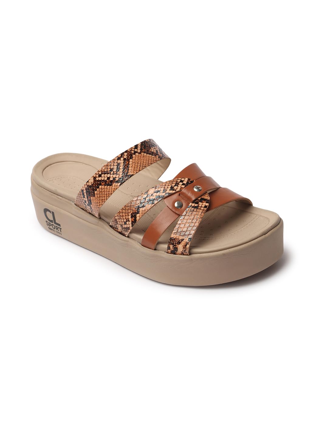 Carlton London Sports Womens CL-SB-W-22 Comfortable Flatform Heel Brown Slide Sandal-8 Kids UK (B0CFHDBF5Y) Amazon Price History, Amazon Price Tracker