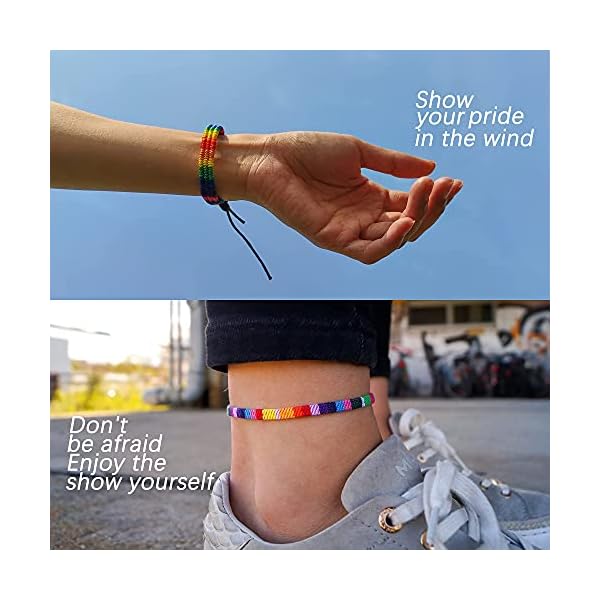 LGBTQ-Rainbow-Flag-with-Gay-Pride-Stuff-Bracelet-Anklet-Accessories-for-Women-Men LGBTQ Rainbow Flag with Gay Pride Stuff Bracelet Anklet Accessories for Women & Men
