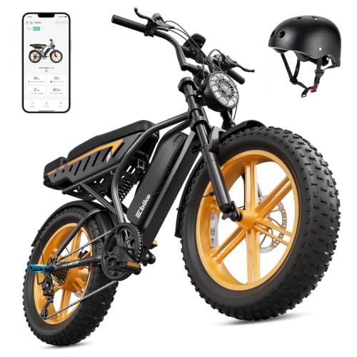 Image of TS TST GRP LLC Electric Bike for Adults, 20 inch x4.0 Fat Tire Retro E Bike | 1500W Peak Motor,Removable 48V 15Ah Battery,Range 65 Miles,Ebike with Suspension,for Commuting,Mountain,Off-Road