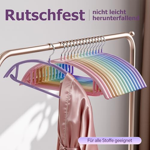 CTIME Kleiderbügel 28 Stück, rutschfeste Metal Bügel mit integrierten Kleinen Haken,Tragfähigkeit 5 kg, Platzsparend, 42 cm, Geeignet für Jacken, Hemden, Mäntel, Krawatten, Hosen