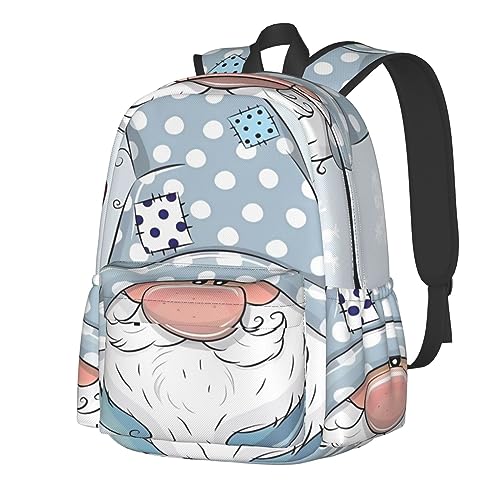 Sac à dos gnomes étanche et léger de grande capacité pour l'école et le voyage