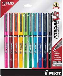 PILOT Precise V5 Stick Liquid Ink Rolling Ball Stick Pens, Extra Fine Point