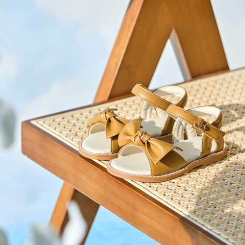 THEE BRON Toddler Girls Wedding Princess Sandals - Comfortable Sparkly Shoes for Festive Dress-Up3