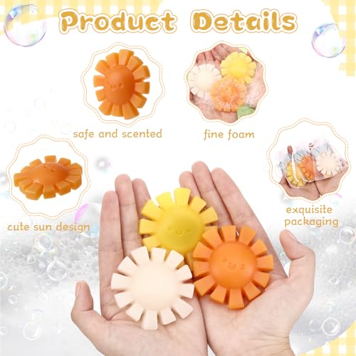 leelosp 30 sets here comes the son baby shower favors sunshine soaps sun handmade scented soap with thank you cards and organza bags for guests baby shower party game prize supplies return gifts