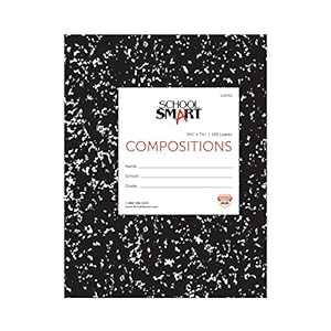 School Smart 1335763 Stiff Picture/Story Composition Book, 100 Sheets, 9-3/4 x 7-1/2 Inches