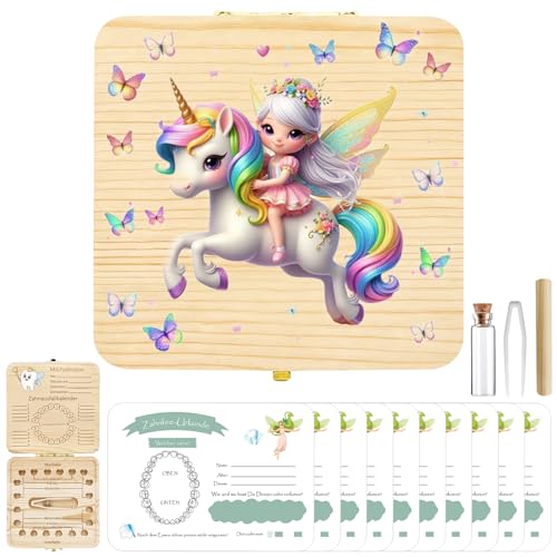Boîte à dents en bois - Boîte à dents de lait - Cadeau pour fille - Boîte à dents de lait - Boîte souvenir pour enfants