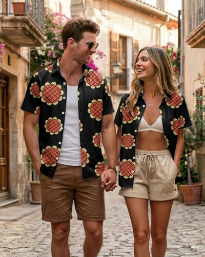 Image of 99TIMORO Movie Characters Hawaiian Shirt for Men Short Sleeve Top