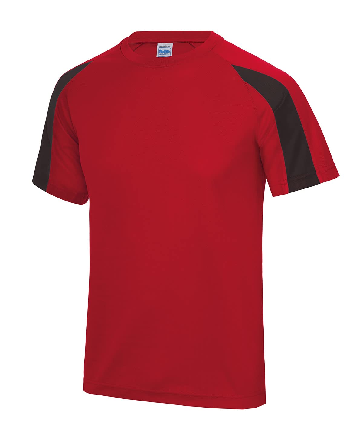 AWDis Contrast Cool T Fire Red/Jet Black