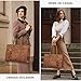 LOVEVOOK Laptop Bag for Women Vintage Leather Work Tote 17.3 inch Large Capacity Computer bag with Clutch Purse for Office, Travel, Casual