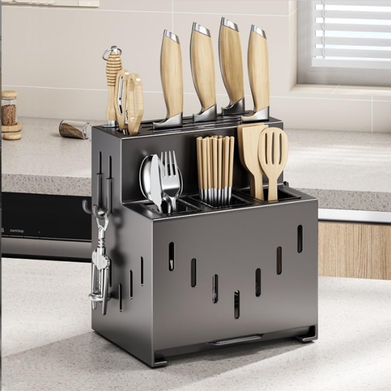 Stainless Steel Kitchen Rack Storage for Cutting Boards Integrated Multi Functional Countertop