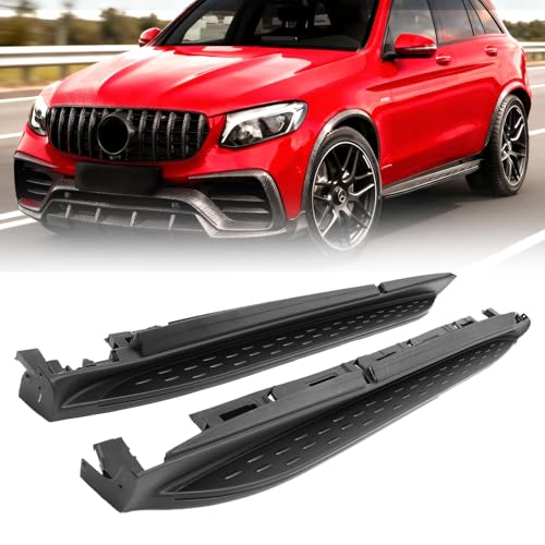 2 estribos laterales para Mercedes GLC 2016-2021 aluminio negro miniatura 1
