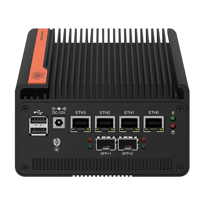 oaknode Firewall Appliance 10GbE Mini PC with SFP+, Intel Alder Lake N100 (4C/4T) 4xIntel I226-V 2.5GbE 2*Intel 82599ES 10GbE Firewall LTE Router Support AES-NI (N100, RAM NO ROM)