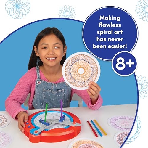 Image of Spirograph Electric Machine - Arts and Crafts, Kids Toys, Art Supplies, Craft Supplies, Drawing Kit, Spiral Art, Classic Gear Design Kit, Case, Pens, Design Sheet Included, Ages 8+