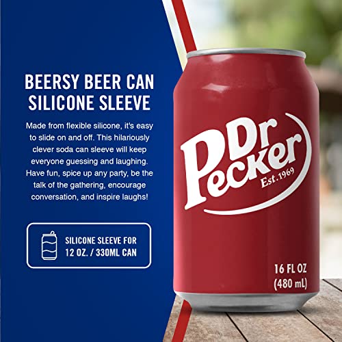 image for Beersy Silicone Sleeve Soda Can Cover - Insulated Silicone Can Sleeve 