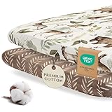 Pobibaby - Paquete de 2 sábanas premium para juegos y mini cunas - Mezcla de algodón ultra suave, seguro y cómodo para bebé (vida silvestre)